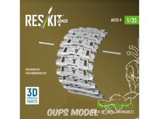 ResKit AV35-0009 Jeu de chenilles pour Merkava Mk.3, type 1 (articulées) Kit Meng/HobbyBoss 1/35