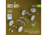ResKit AV35-0026 Roues Kubelwagen Type 82 5 pièces pneus sable et barre de torsion avant V.3 kit Meng/Dragon/Tamiya 1/35