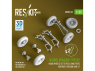 ResKit AV35-0033 Roues Kubelwagen Type 82 5 pièces pneus sable et barre de torsion avant V.1 kit Meng/Dragon/Tamiya 1/35