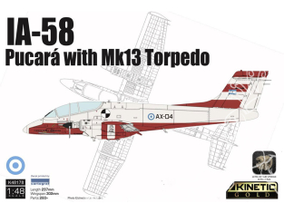 Kinetic maquette avion 48178 FMA IA-58 Pucara avec Mk.13 Torpedo 1/48