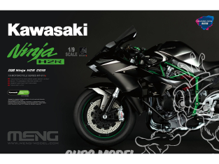 MENG MT-011S Kit Kawasaki Ninja H2R 2018 pièces pré-peintes 1/9