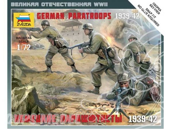 Zvezda maquette plastique 6136 Parachutistes Allemands 1939-1942 1/72