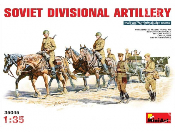 MINI ART maquette militaire 35045 ENSEMBLE ARTILLERIE DIVISIONNAIRE SOVIETIQUE 1/35