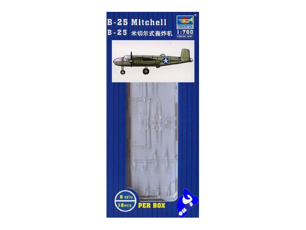 Trumpeter maquette avion 03401 SET DE 18 AVIONS B-25 MITCHELL 1/