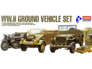 Academy maquette militaire 13416 WWII Ground Vehicule Set 1/72