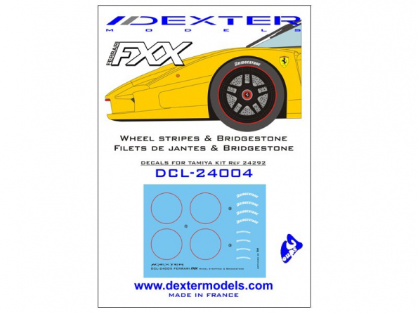 Dexter decalcomanies dcl24004 Ferrari FXX Liseret de jante entie