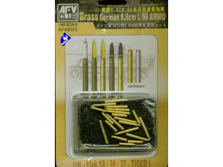 Afv Club maquette militaire 48005 MUNITIONS ALLEMANDES 8.8cm 1/4