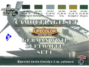 Lifecolor peinture cs06 set1 camouflage Luftwaffe