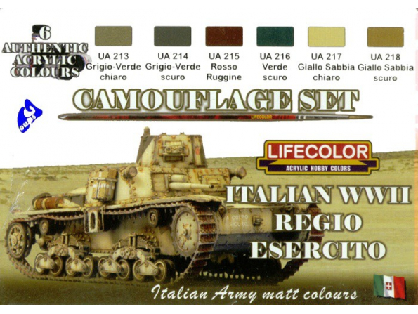 Lifecolor peinture cs08 set camouflage Italien WWII