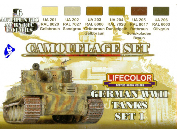 Lifecolor peinture cs01 set camouflage Tanks Allemand