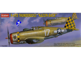 Academy maquettes avion 2175 P-47D Thunderbolt "Razor-Back" 1/72