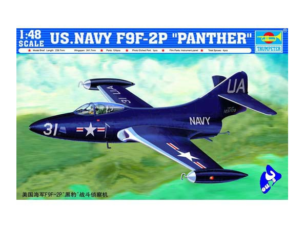 Trumpeter maquette avion 02833 GRUMANN F9F-2P 1/48