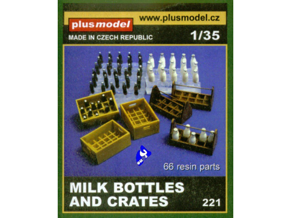 Plus Model 221 set bouteilles de lait et caisses 1/35