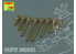 Aber A72005 set de 8 futs de mitrailleuse cal.50 (12,7mm) Browning M2 Pour P47 Thunderbolt 1/72