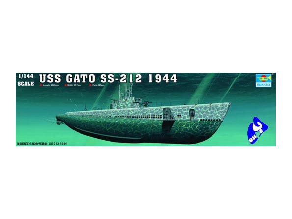 Trumpeter maquettes sous marin 05906 USS SS-212 "GATO" 1/144