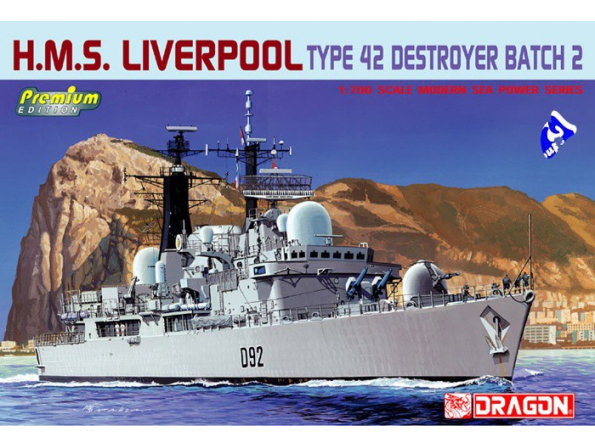 DRAGON maquette bateau 7069 Destroyer H.M.S Liverpool 1/700