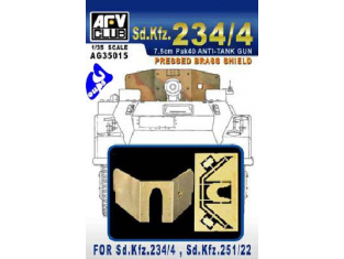 AFV maquette militaire ag35015 BOUCLIER LAITON POUR SDKFZ 1/35