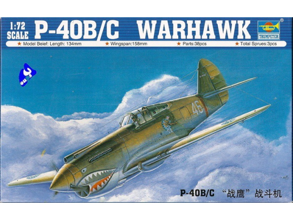 Trumpeter maquette avion 01632 CURTISS P-40B/C "WARHAWK" 1942 1/