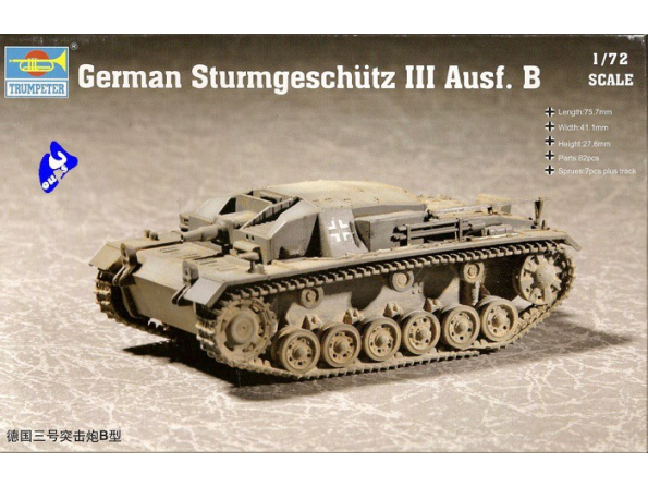 Trumpeter maquette militaire 07256 STURMGESCHÜTZ III Ausf B 1/72