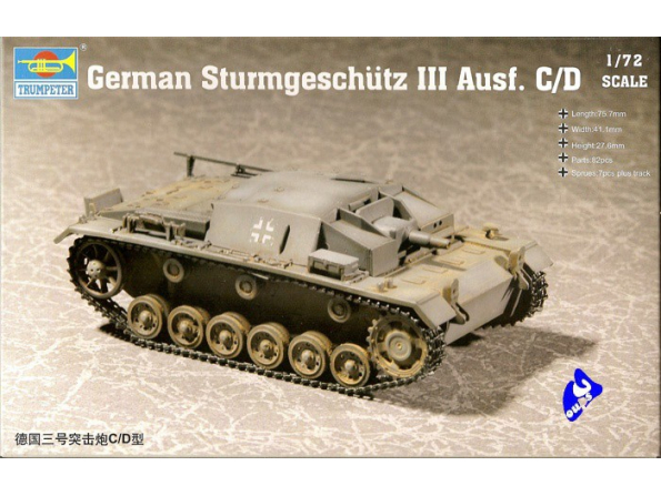 Trumpeter maquette militaire 07257 STURMGESCHÜTZ III Ausf C/D 1/