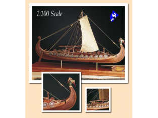 Amati Kit bateau bois 1406 DRAKKAR VIKING 1/50