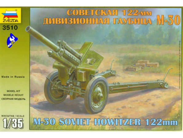 Zvezda maquette plastique 3510 Obusier soviet M30 1/35