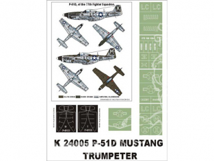Montex Super Mask K24005 P-51D Mustang Trumpeter 1/24