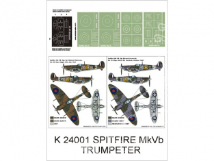 Montex Super Mask K24001 Spitfire Mk VB Trumpeter 1/24