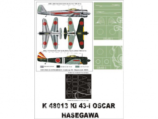 Montex Super Mask K48013 Ki43-I Oscar Hasegawa 1/48