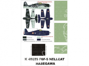 Montex Super Mask K48029 F6F-3/5 Hellcat Hasegawa 1/48