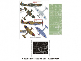 Montex Super Mask K48084 Spitfire Mk VIII & Mk IX Hasegawa 1/48