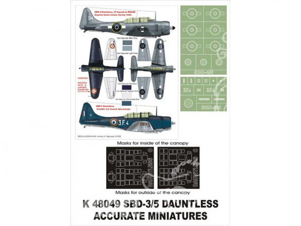 Montex Super Mask K48049 SBD-4/5 Dauntless Accurate miniatures 1/48