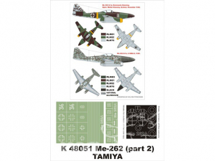 Montex Super Mask K48051 Messerschmitt Me262A-1a Tamiya 1/48