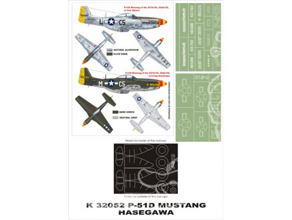 Montex Super Mask K32052 P-51D Mustang Hasegawa 1/32