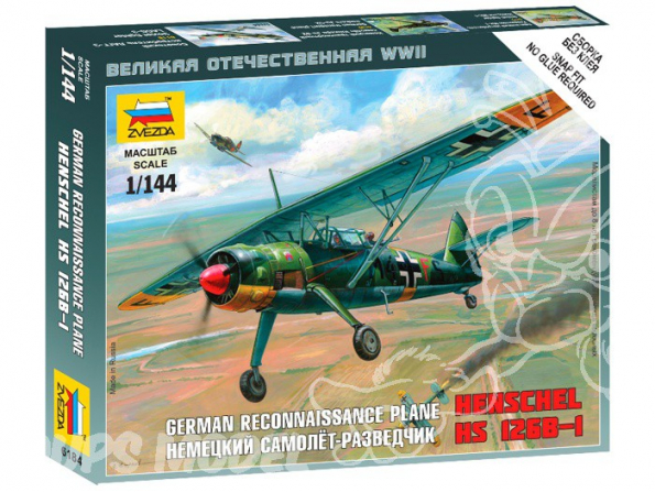 Zvezda maquette avion 6184 Henschel HS 126B-1 1/144