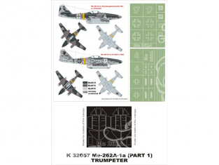 Montex Super Mask K32057 Messerschmitt Me262A-1a Trumpeter 1/32