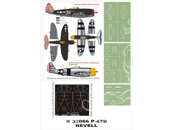 Montex Super Mask K32066 P-47D Bubbletop Revell 1/32