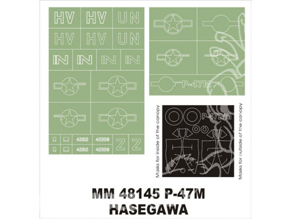 Montex Maxi Mask MM48145 P-47M Thunderbolt Hasegawa 1/48