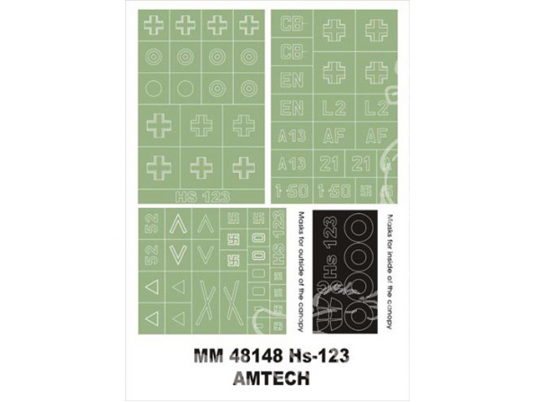 Montex Maxi Mask MM48148 Henshel Hs-123 Amtech 1/48