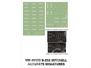 Montex Maxi Mask MM48150 B-25B Mitchell Accurate Miniatures 1/48