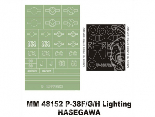 Montex Maxi Mask MM48152 P-38F/G/H Lightning Hasegawa 1/48