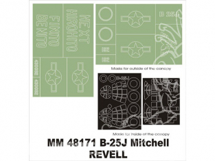 Montex Maxi Mask MM48171 B-25J Mitchell Revell 1/48