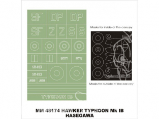 Montex Maxi Mask MM48174 Hawker Typhoon MkIb Hasegawa 1/48