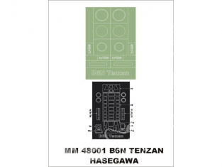 Montex Maxi Mask MM48001 B6N Tenzan Hasegawa 1/48