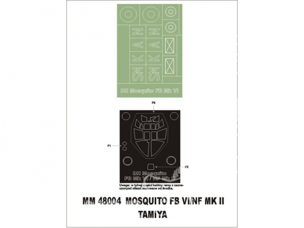 Montex Maxi Mask MM48004 DH Mosquito FB Mk VI Tamiya 1/48