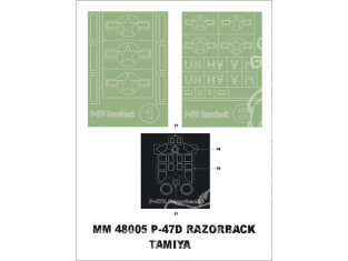 Montex Maxi Mask MM48005 P-47D Razorback Tamiya 1/48