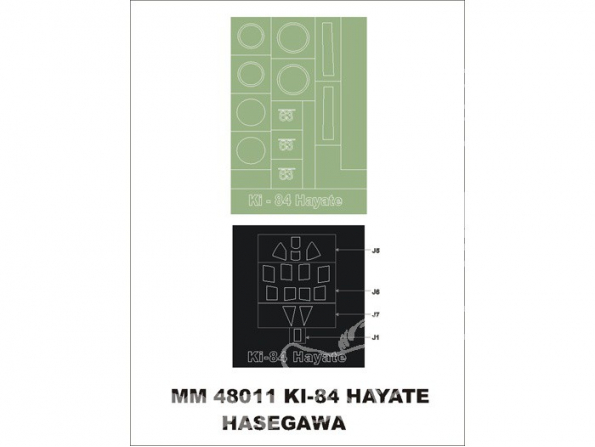 Montex Maxi Mask MM48011 Ki-84 Hayate Hasegawa 1/48