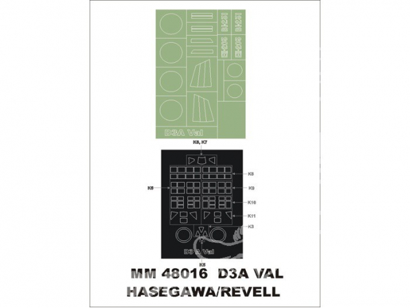 Montex Maxi Mask MM48016 D3A Val Hasegawa 1/48