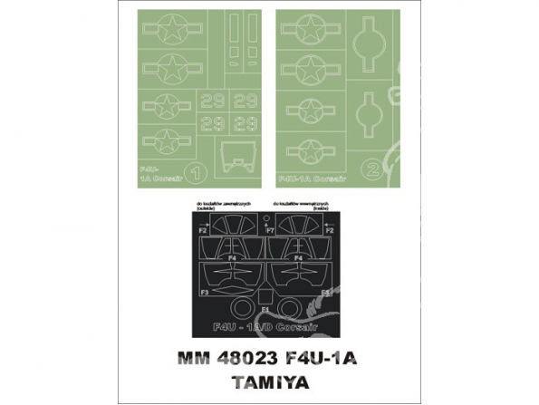 Montex Maxi Mask MM48023 F4U-1A Corsair Tamiya 1/48