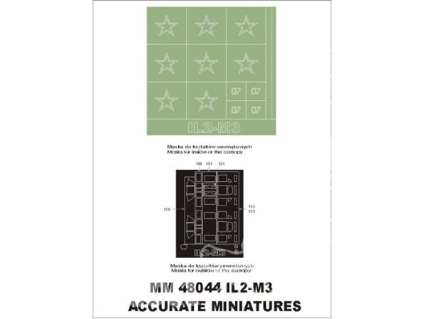 Montex Maxi Mask MM48044 IL-2 M3 Accurate Miniatures 1/48